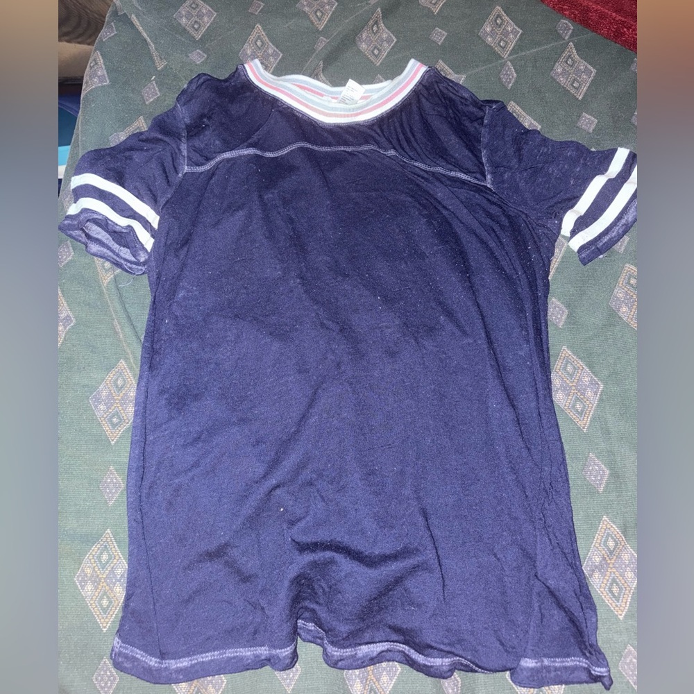 Just Be Navy Blue Short Sleeve Tee